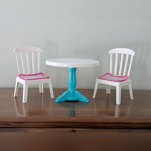 18" Doll Table & Chair Set w/Seat Cushions "My Life As" Brand
